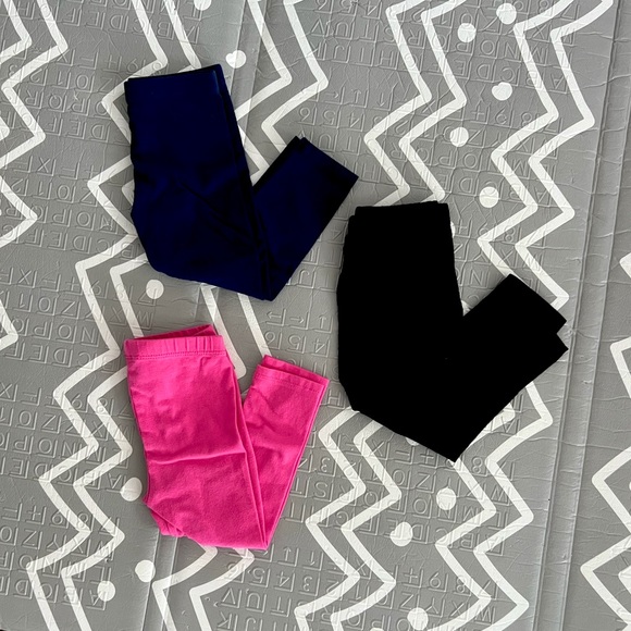 Cat & Jack Other - 3: Like New Cat & Jack Black Pink Navy Leggings size 2t